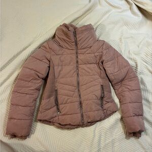 Zara Women's Quilted Puffer Jacket - Dusty Rose